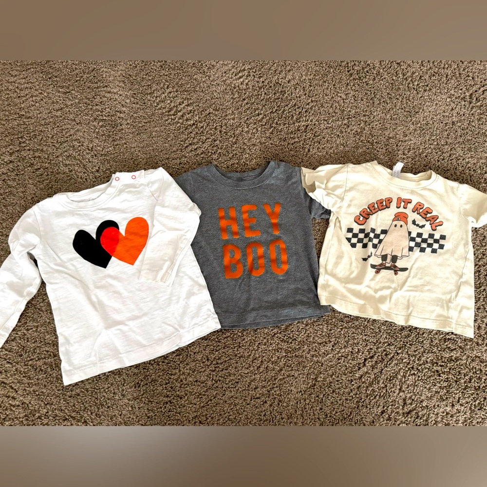 3 cute fall themed t shirts, 18 months